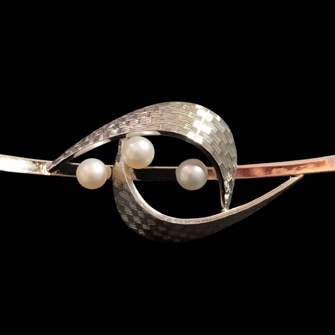 極美品！　ミキモト　パール　ブローチ