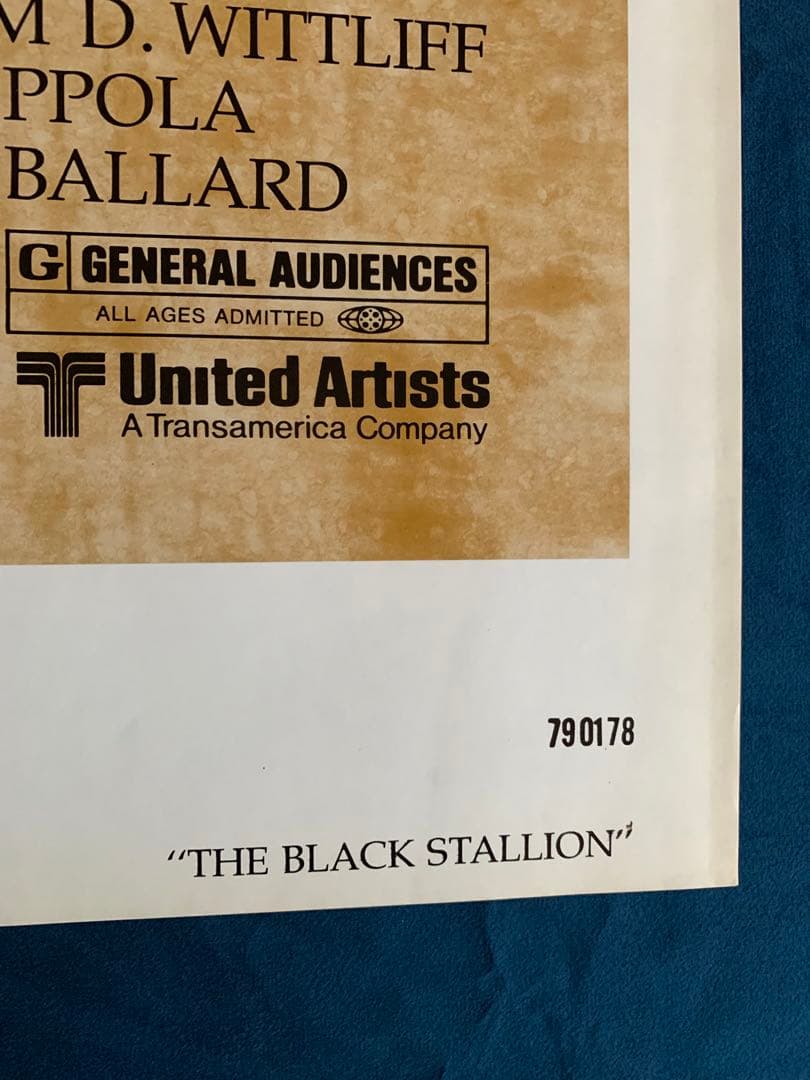 ワイルドブラックTHE BLACK STALLION USオリジナル映画ポスター