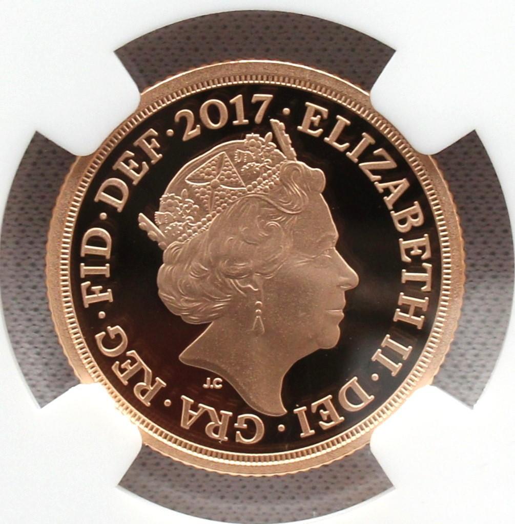 2017年イギリス 近代ソブリン発行200周年記念ソブリン NGC PF70UC