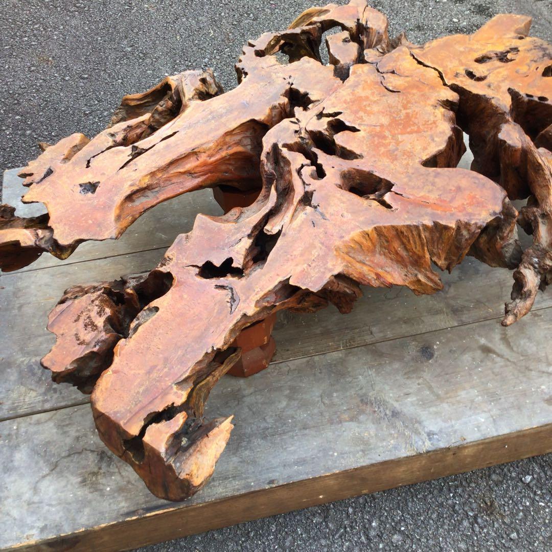 アートな自然木座卓　天然木　木株　アンティーク　超希少　ロウテーブル　置物
