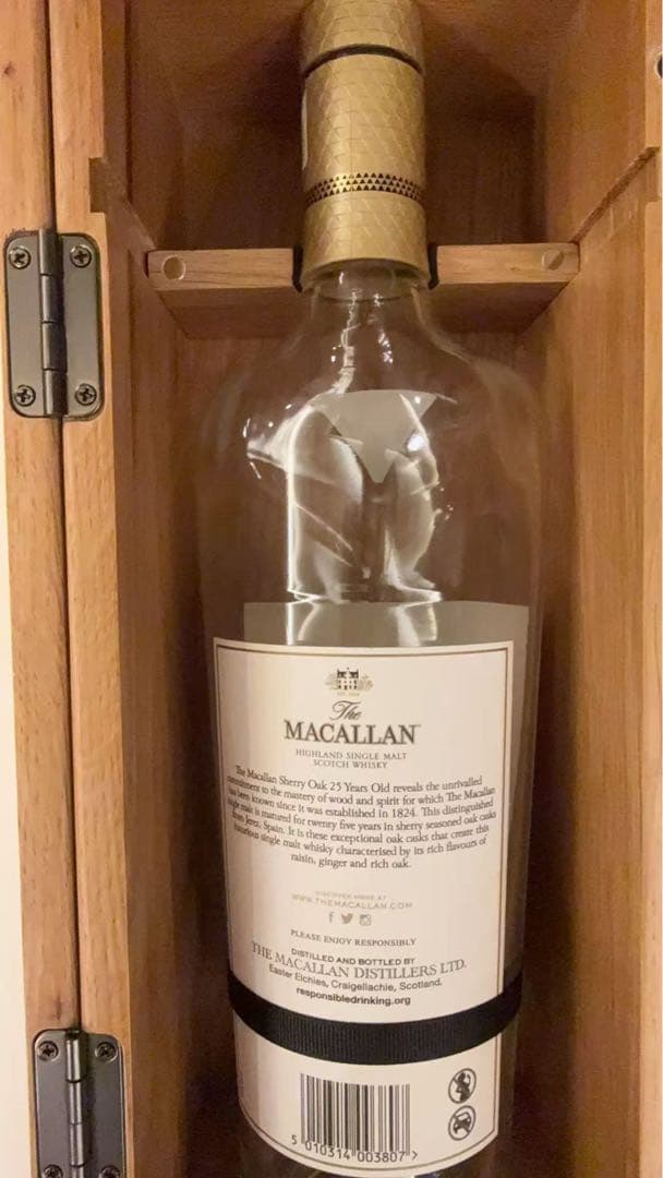 THE MACALLAN 25年 700ml 空瓶 1本 化粧箱1個