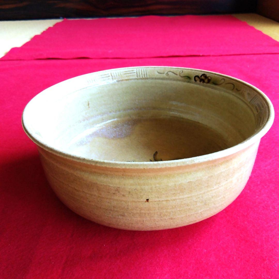 茶道具　加藤光右衛門　黄瀬戸　菓子鉢　口径20センチ　高さ8センチ　お茶会