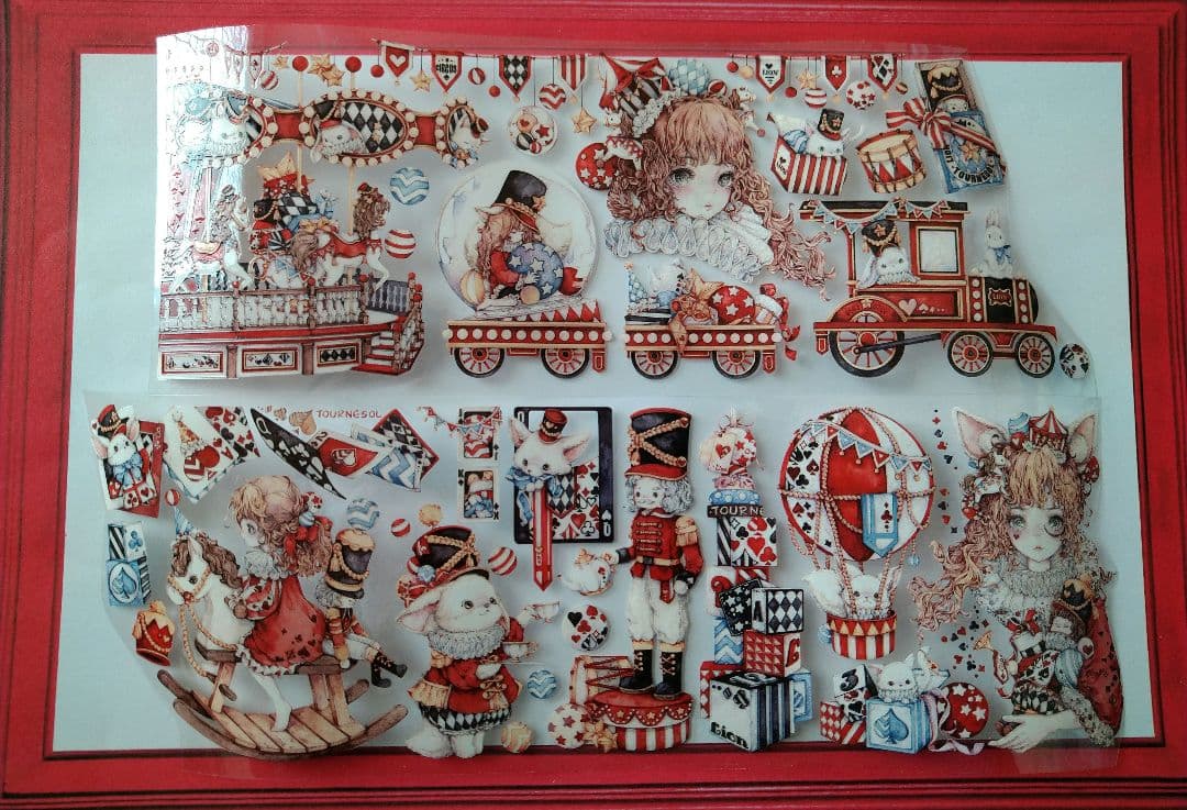 のこり２✩再販✩J20＃狐桃夹子(水晶PET)切り売り 海外人物マステ女の子