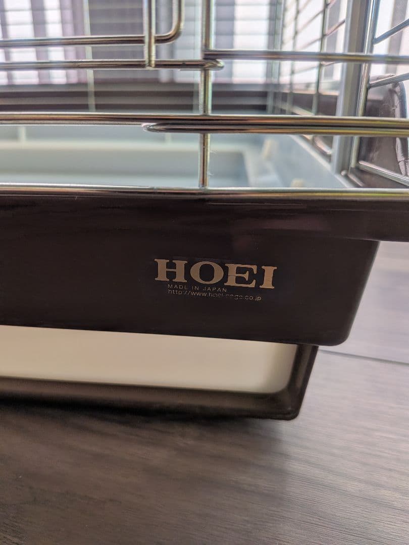 おやすみカバー付き　HOEI 中型鳥かご 引き出し式トレー付き　オカメインコ