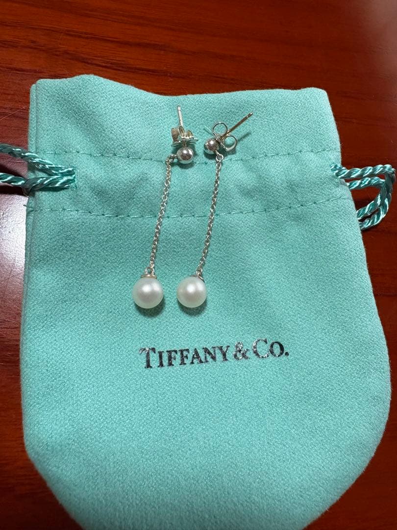 ティファニー　ドロップ　ピアス　パール　Tiffany クリーニング済　真珠
