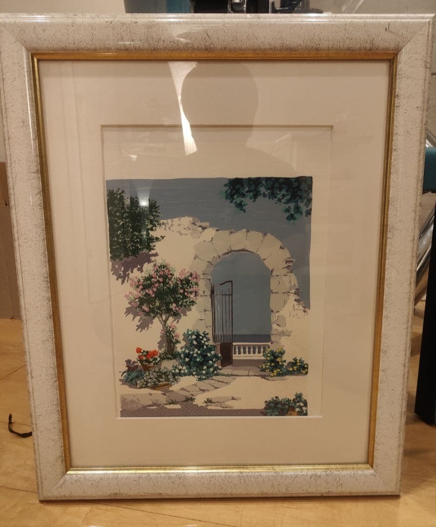 希少 額装 サルボ SALVO 風景画 シルクスクリーン