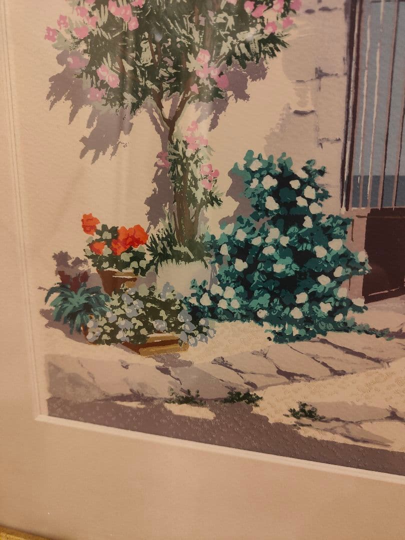 希少 額装 サルボ SALVO 風景画 シルクスクリーン