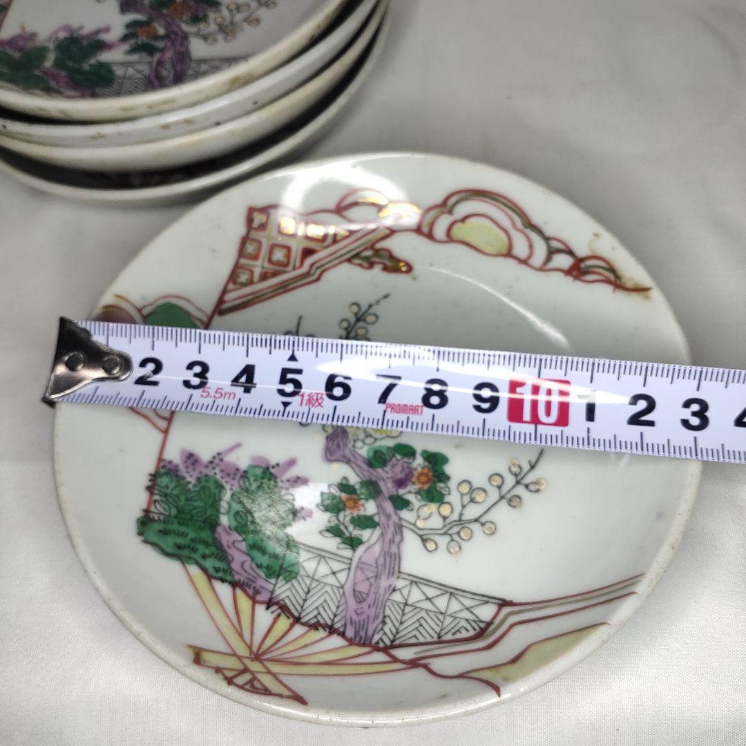 清朝磁器 中国骨董 粉彩小皿 花鳥図 手描き アンティーク コレクター放出 美品