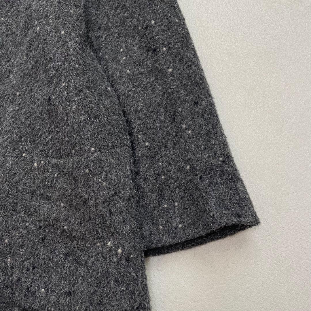 Krizia poi アルパカロングチェスターコート 42 大きいサイズ ベルト