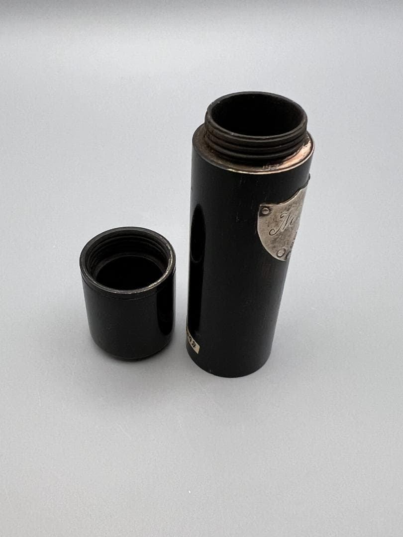 スターリングシルバー マウント付き 黒檀製 ハットピンホルダーボックス 1909