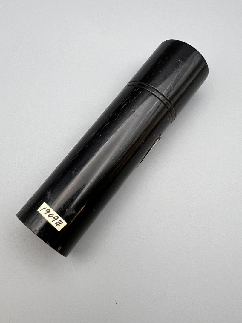 スターリングシルバー マウント付き 黒檀製 ハットピンホルダーボックス 1909