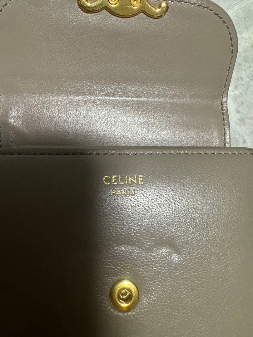 m*n様 CELINE (セリーヌ) トリオンフ コンパクトウォレット グレージ
