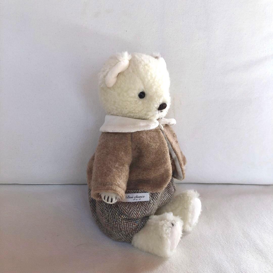 ハンドメイド　しろくまくんの冬支度　アルパカ&ウールのぬいぐるみ