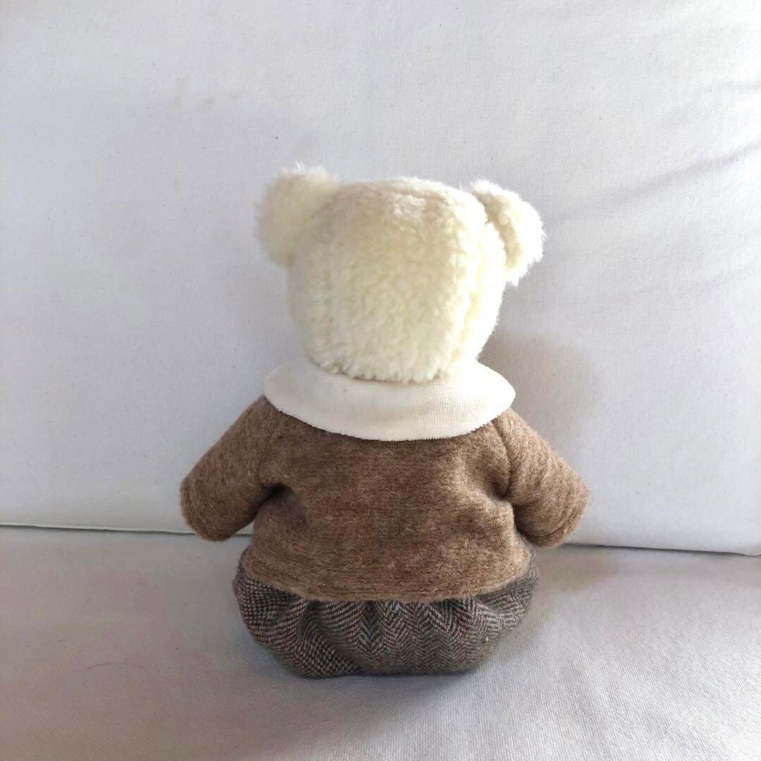 ハンドメイド　しろくまくんの冬支度　アルパカ&ウールのぬいぐるみ