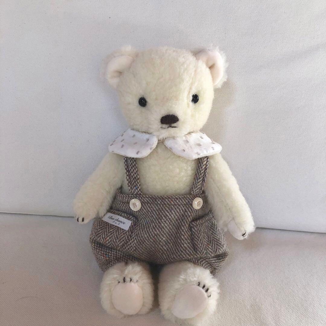 ハンドメイド　しろくまくんの冬支度　アルパカ&ウールのぬいぐるみ