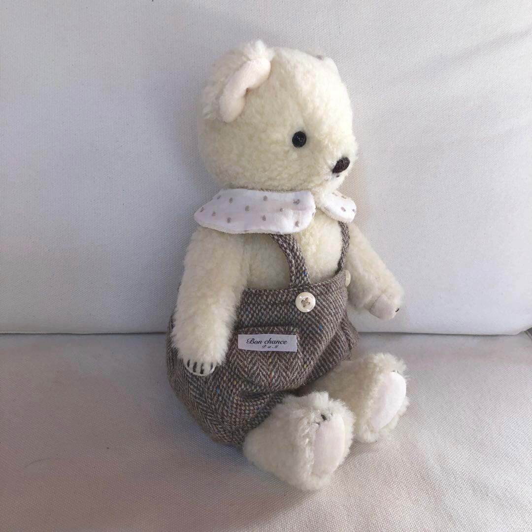 ハンドメイド　しろくまくんの冬支度　アルパカ&ウールのぬいぐるみ