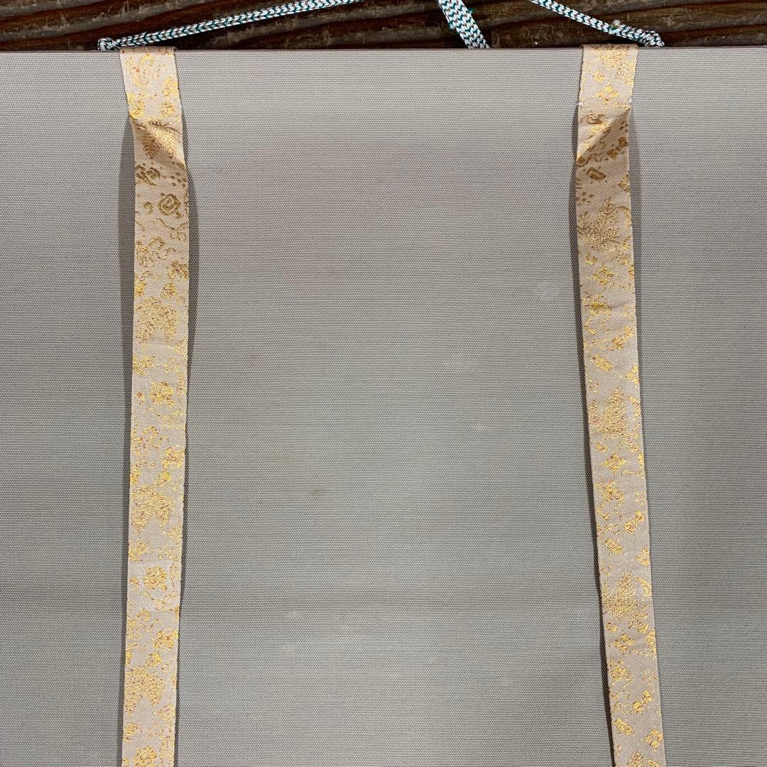 美品 掛け軸 柳沢寿江作 春宵図 桜 共箱 太巻き 縁起物