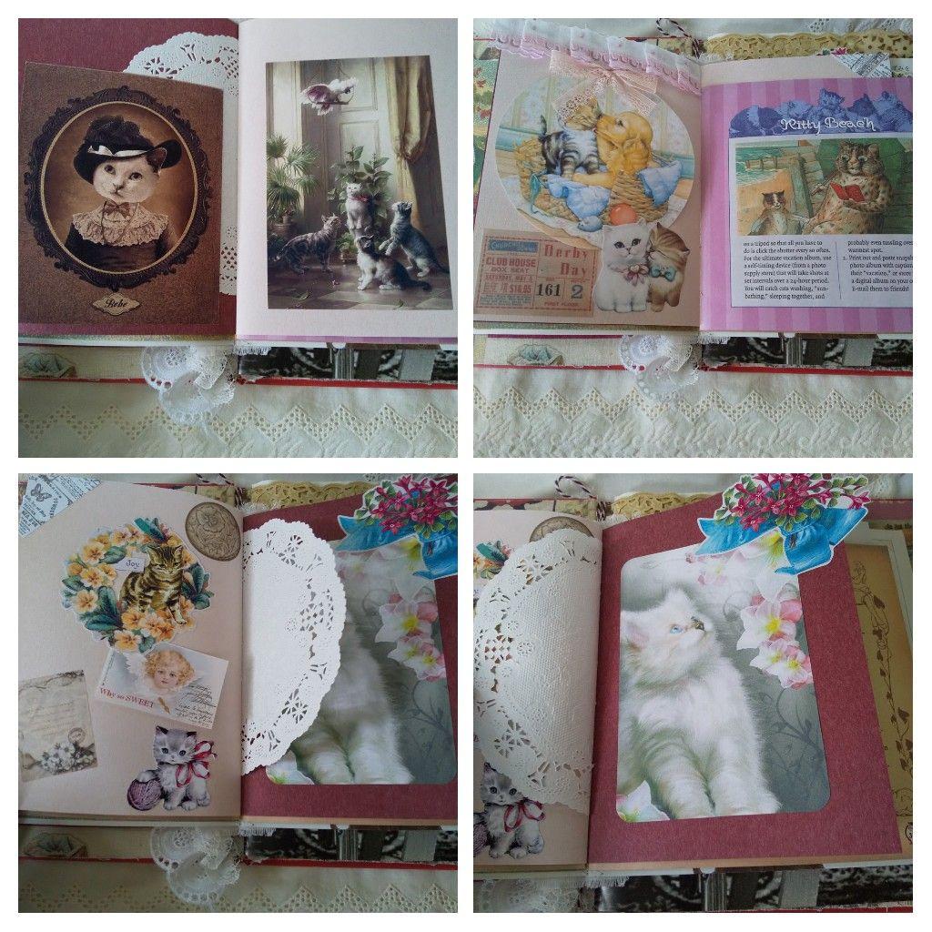 ジャンクジャーナル　猫ちゃん　洋書　フェルティングニードル