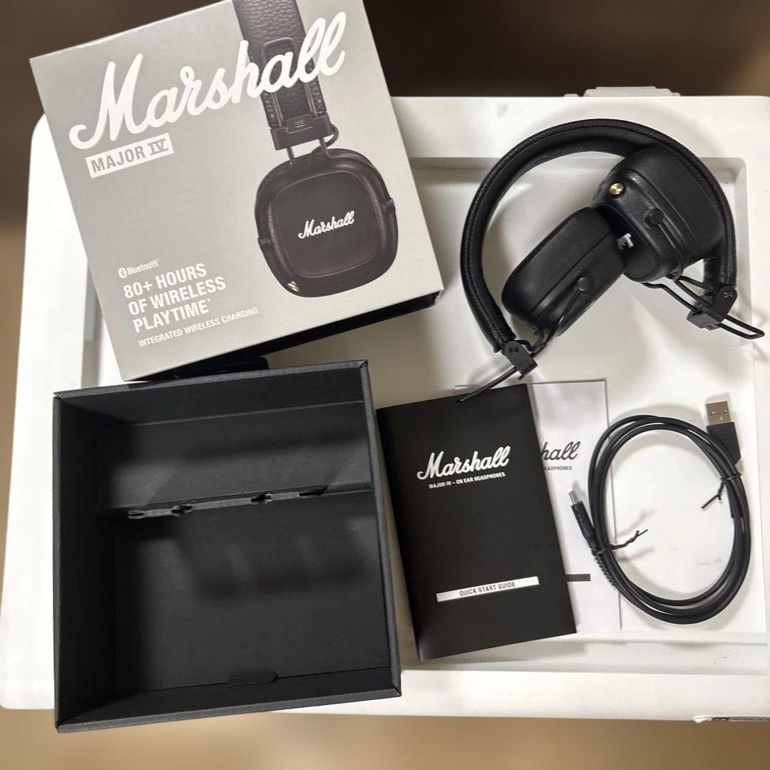 Marshall Major IV (正規品)ワイヤレスヘッドホン 80時間再生