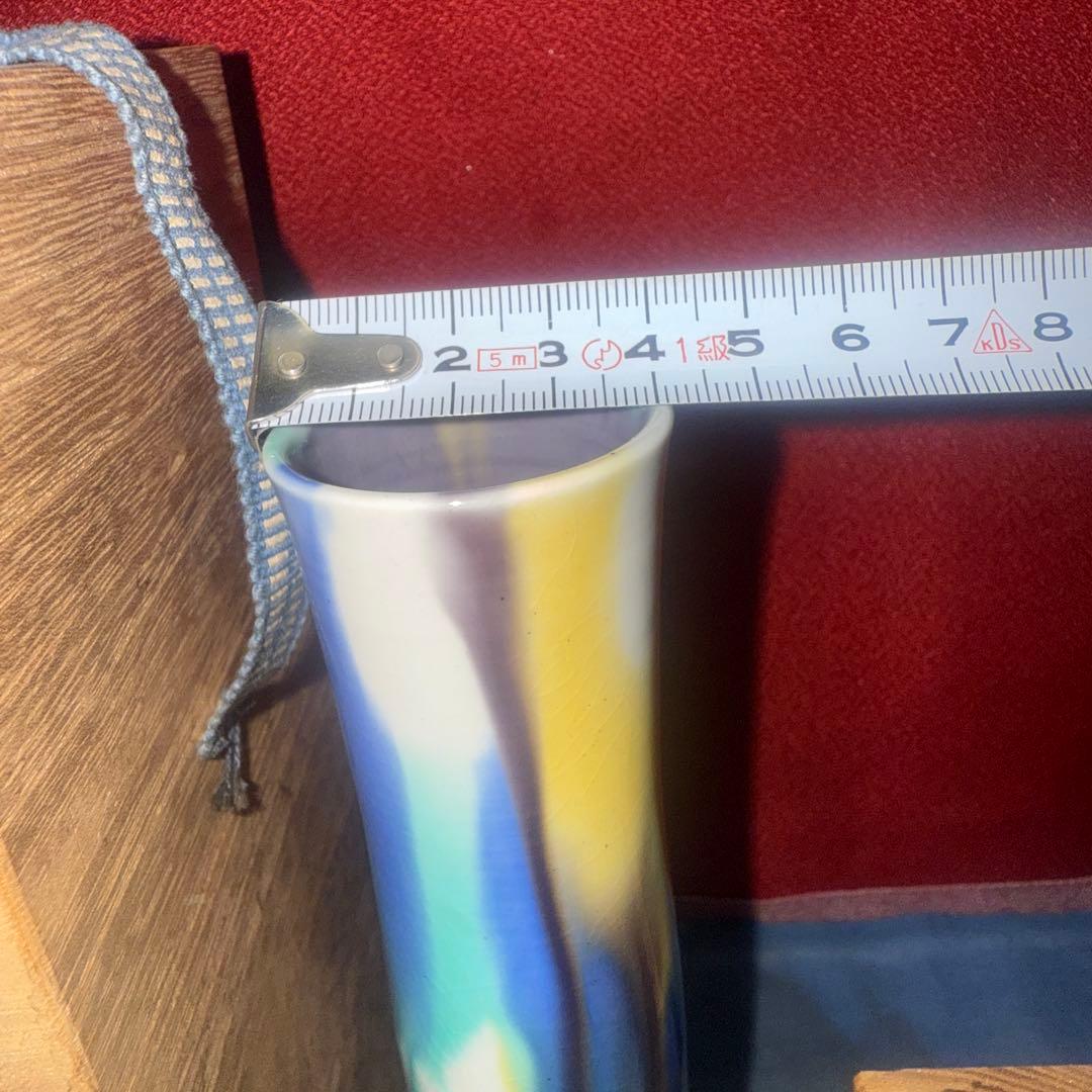 人間国宝九谷三代目八十吉(正彦)陶器花瓶　処分セール中