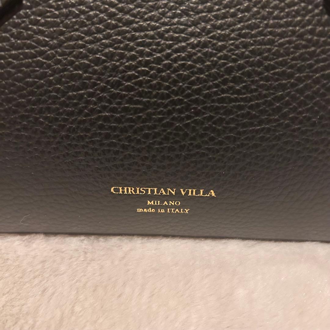 CHRISTIAN VILLA ブラックトートバッグ　ショルダーバッグ