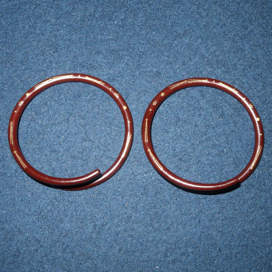 【茶道具】和田美之助作　吹寄象嵌釜鐶