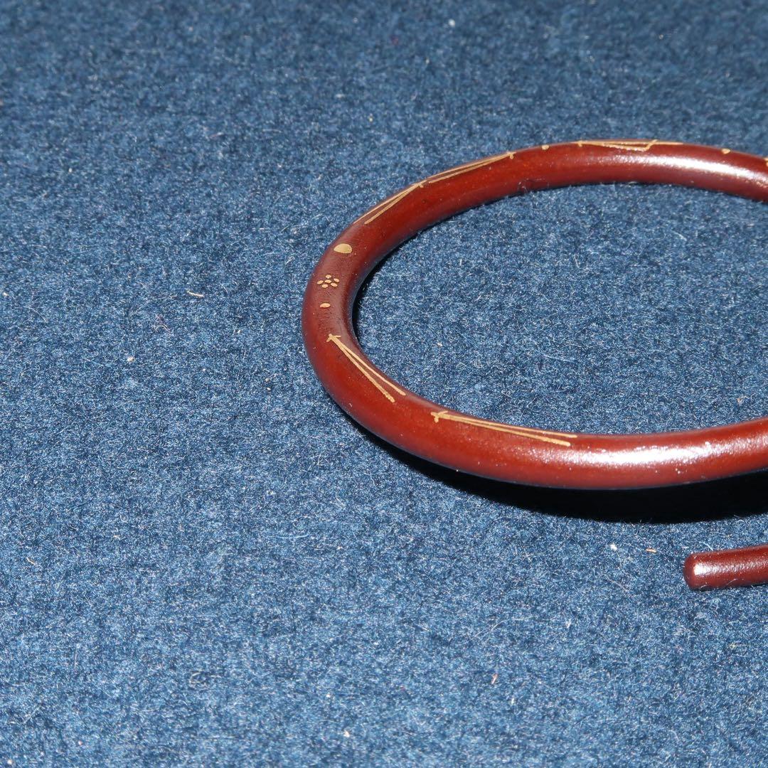 【茶道具】和田美之助作　吹寄象嵌釜鐶