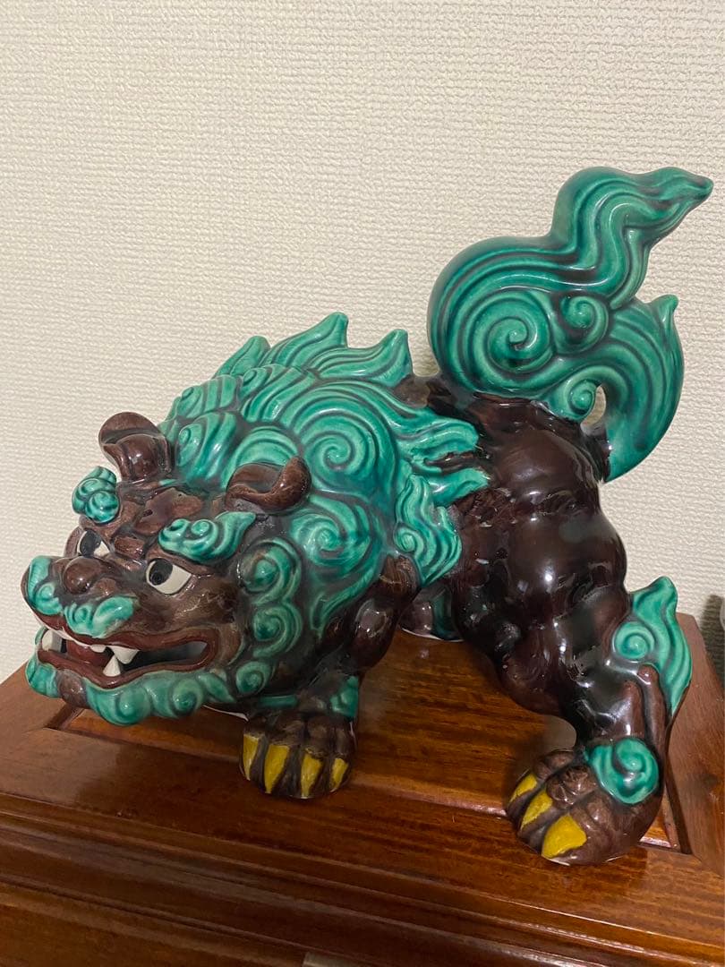 素晴らしい　から　獅子 シーサ　昭和初期 除魔け　緣起物