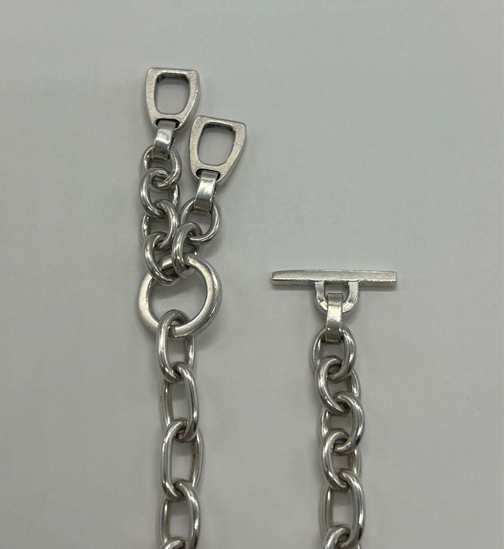 グッチ GUCCI オーバルリンクチェーンブレスレット ホースビット メキシコ製