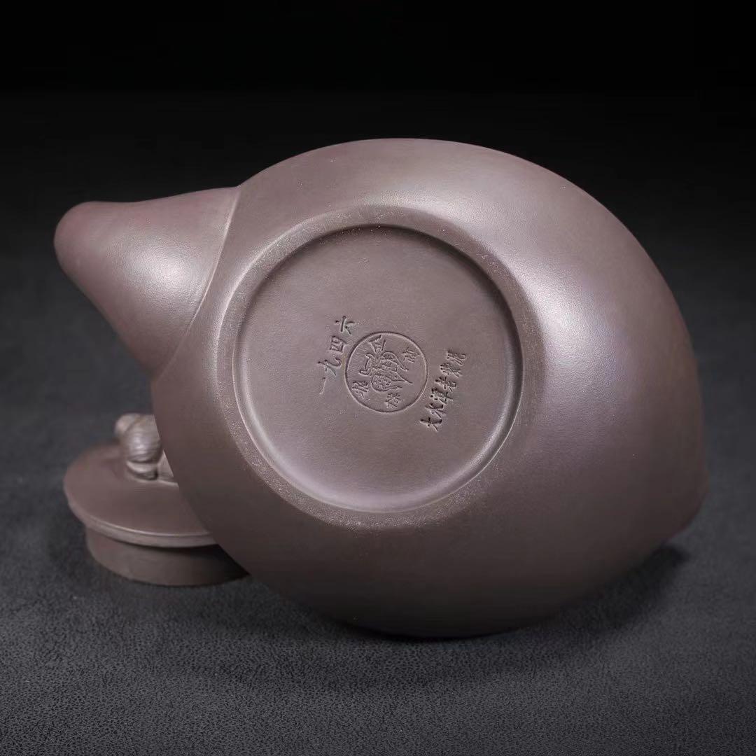 中国古美術・原鉱紫泥 ・祥瑞字紋紫砂壺・紫泥急須・茶壺・茶道具・置物・煎茶道具