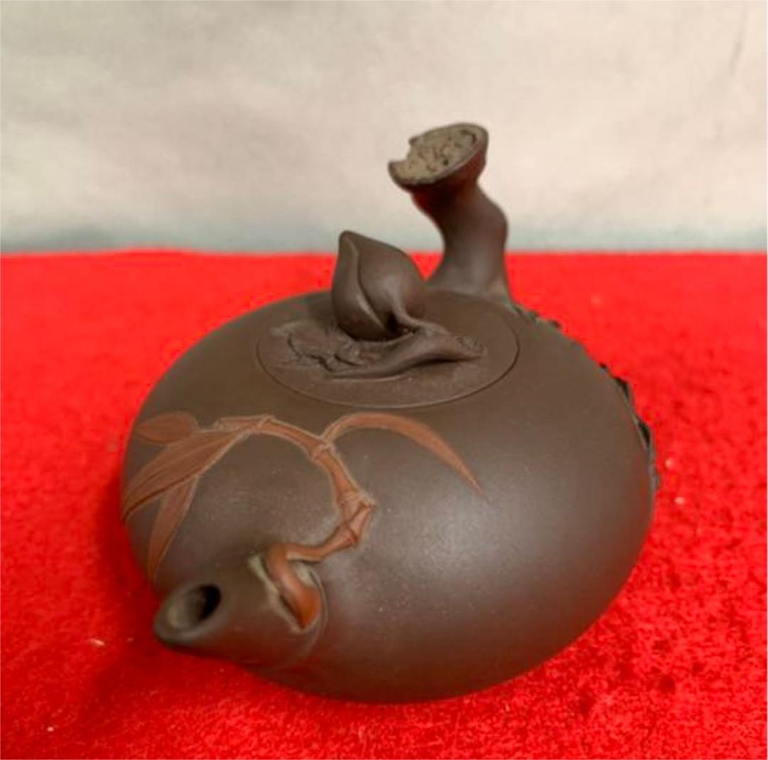 中国紫砂壺•急須•茶道具【萬亞钧 造】在銘；xg9-0