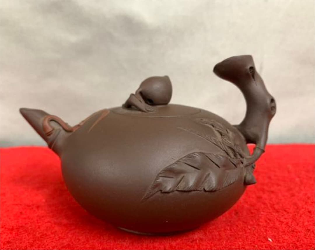 中国紫砂壺•急須•茶道具【萬亞钧 造】在銘；xg9-0