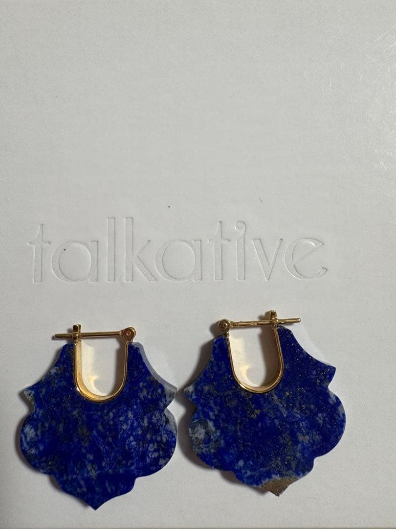 TALKATIVE トーカティブ　クレスト　ピアス　ロータス　ラピスラズリ