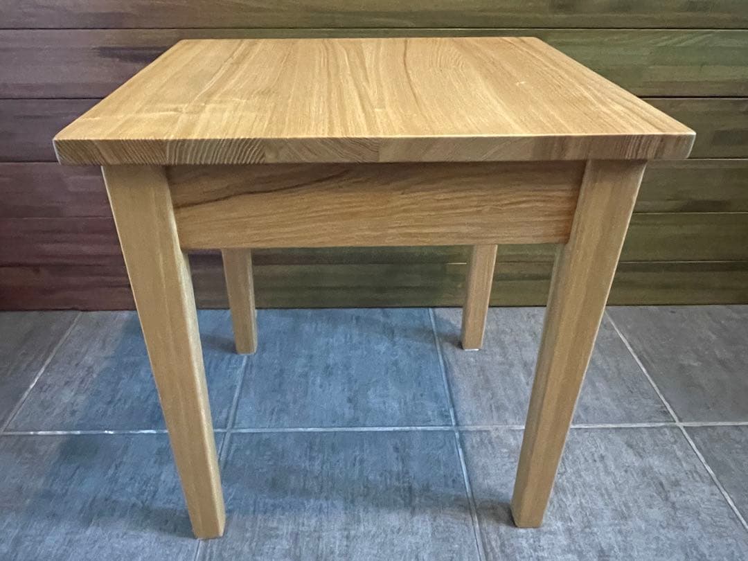 超美品■MUJI/無印良品■廃盤品 天然木タモ材 ベッドサイドテーブル■無垢材