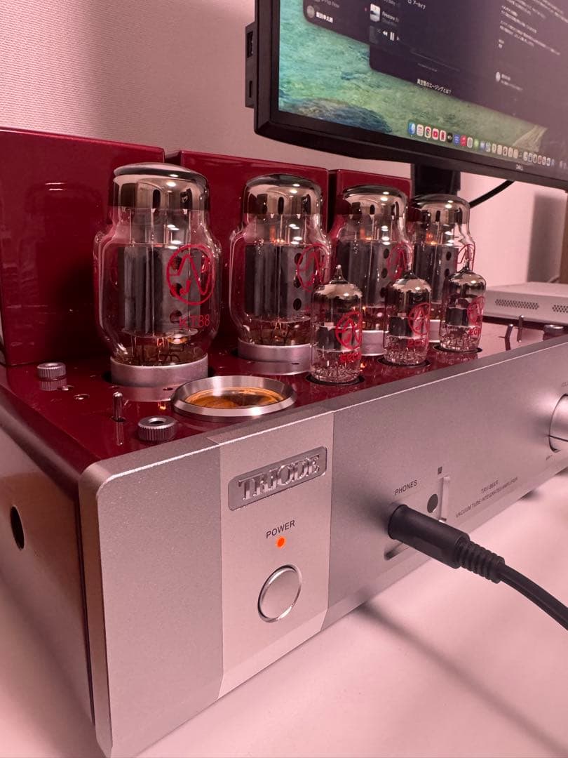 TRIODE TRV-88XR 真空管プリメインアンプ　サイドパネル付き