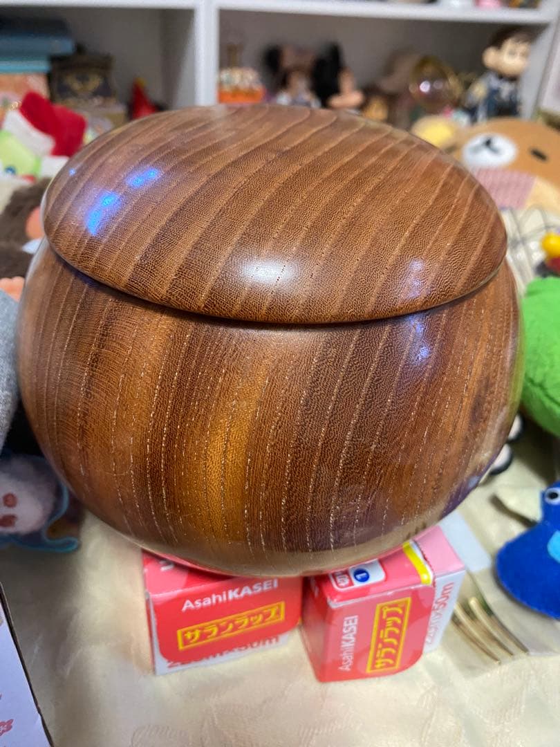 希少 蛤碁石 那智石 180粒ずつ　木箱付