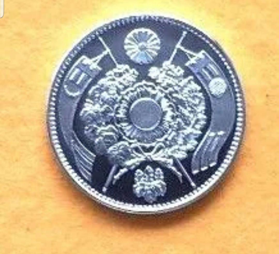 日本の近代造幣史・銘貨徽章セット★明治・旧二十円金貨意匠純銀製徽章★1オンス