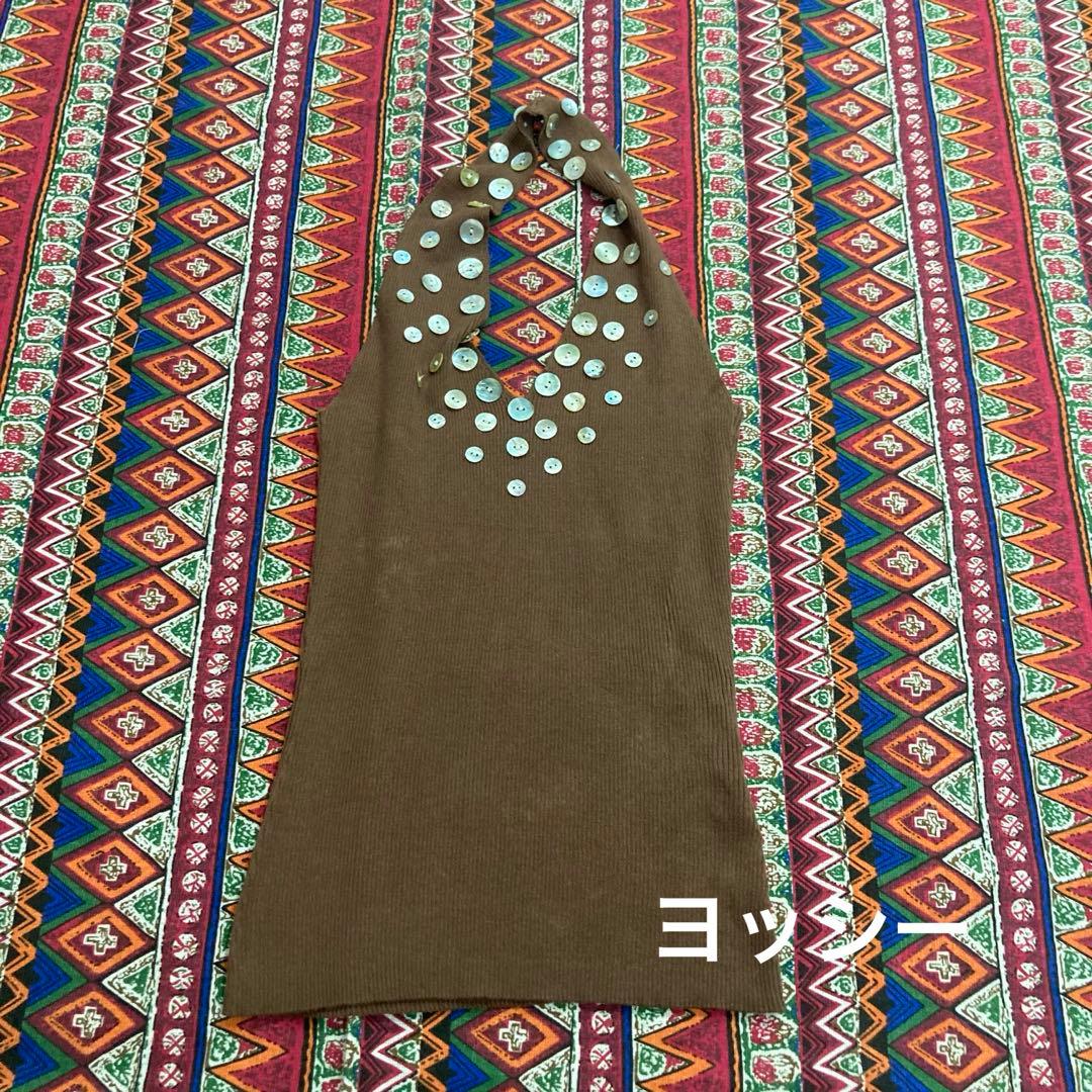 paloma wool ブラウン ホルターネック タンクトップ
