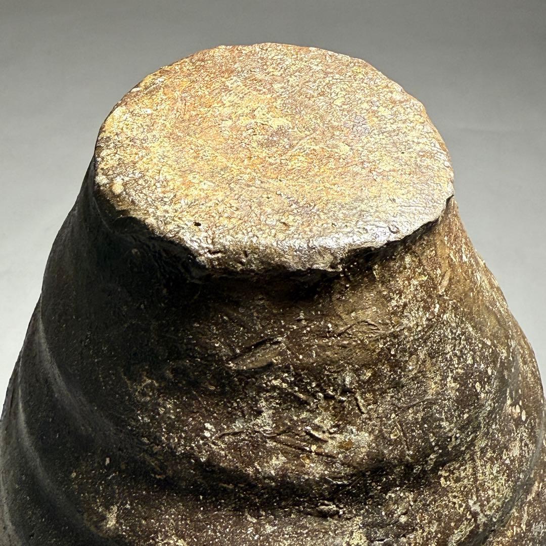 ◆粽花入 南蛮焼 焼締め 徳利 花活け 茶人好み 室町〜桃山時代◆