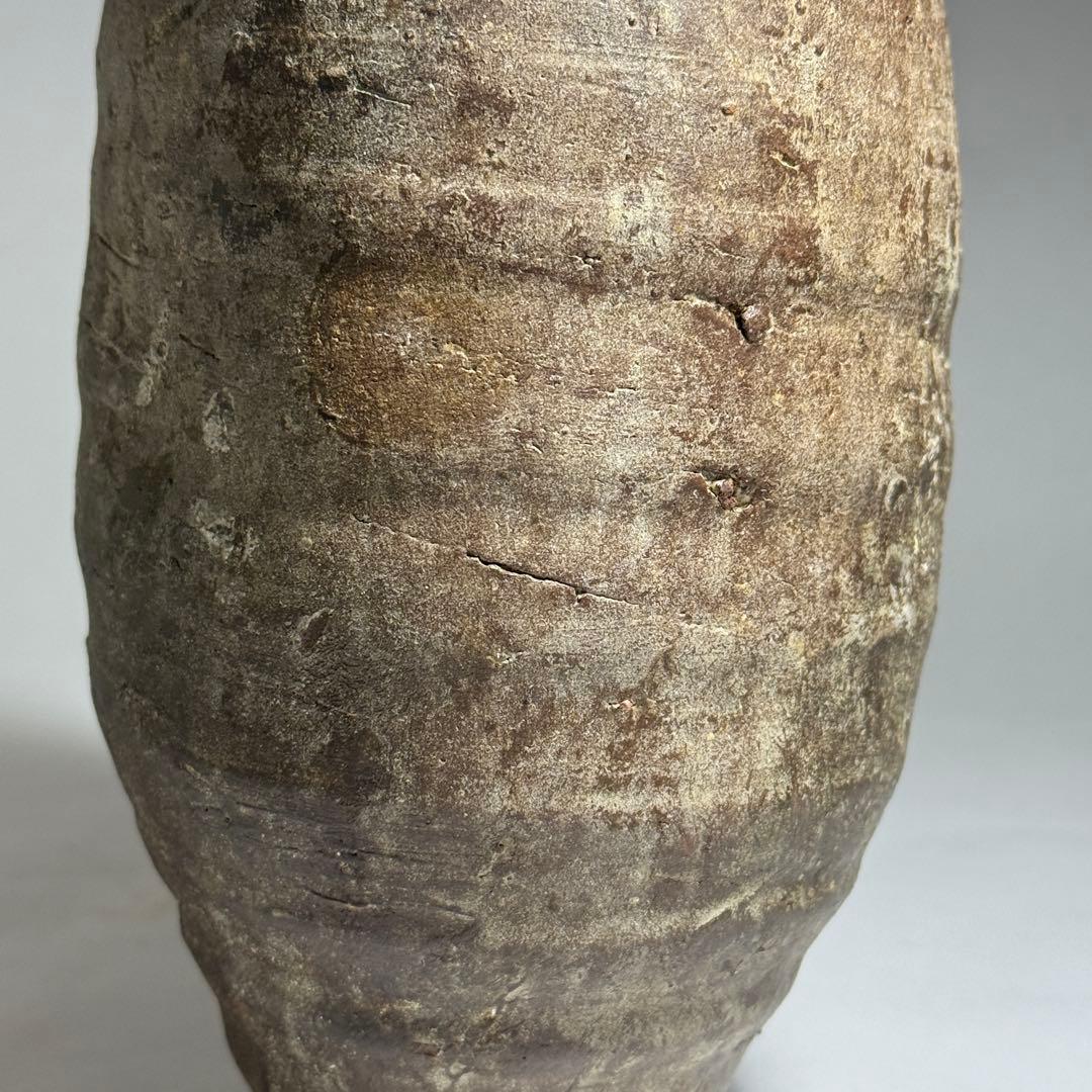 ◆粽花入 南蛮焼 焼締め 徳利 花活け 茶人好み 室町〜桃山時代◆