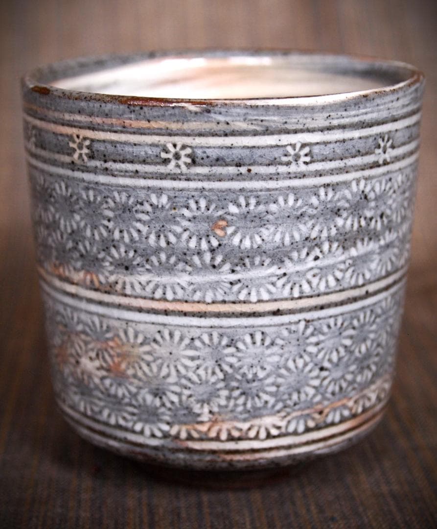 人気作家★中里隆【師：小山富士夫＆中里太郎右衛門】★唐津三島湯のみB★共箱