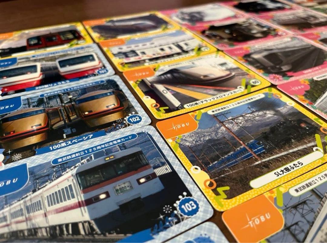 東武鉄道　電車カード　125周年　記念　125種類　新幹線　在来線