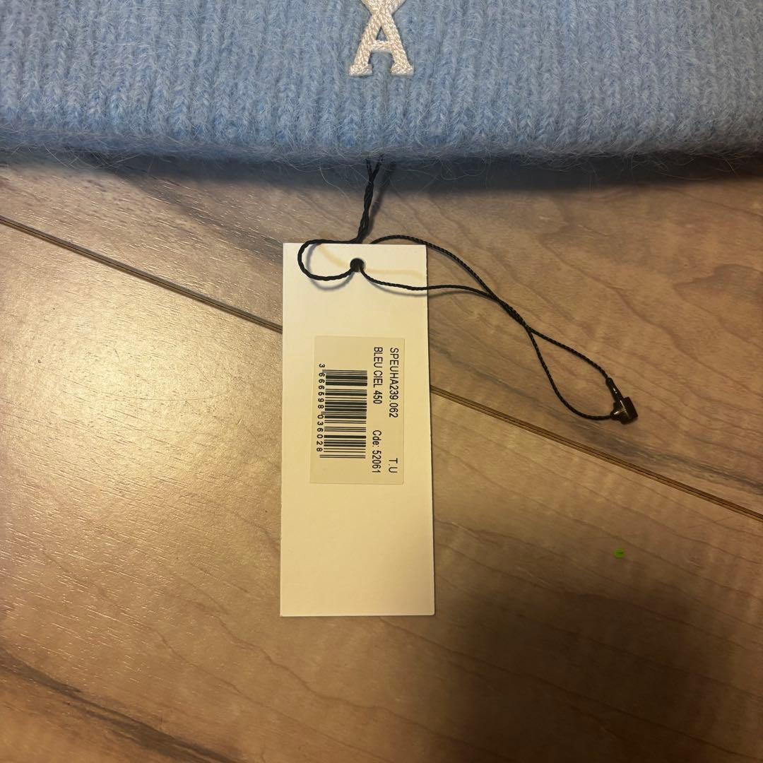 【新品未使用】amiparis★アミパリス ★ブルー★アルパカブレンドニット帽