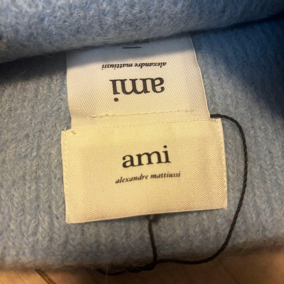 【新品未使用】amiparis★アミパリス ★ブルー★アルパカブレンドニット帽