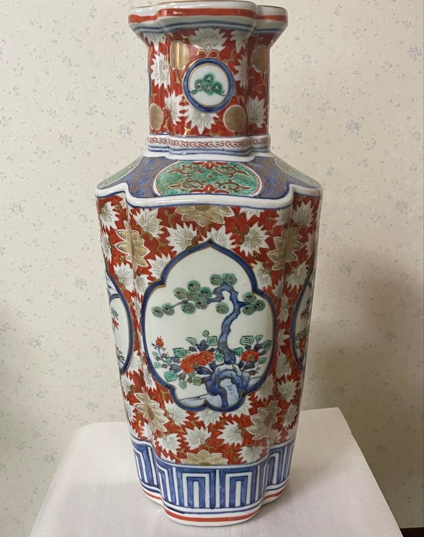 染付赤絵沈香壺　　骨董