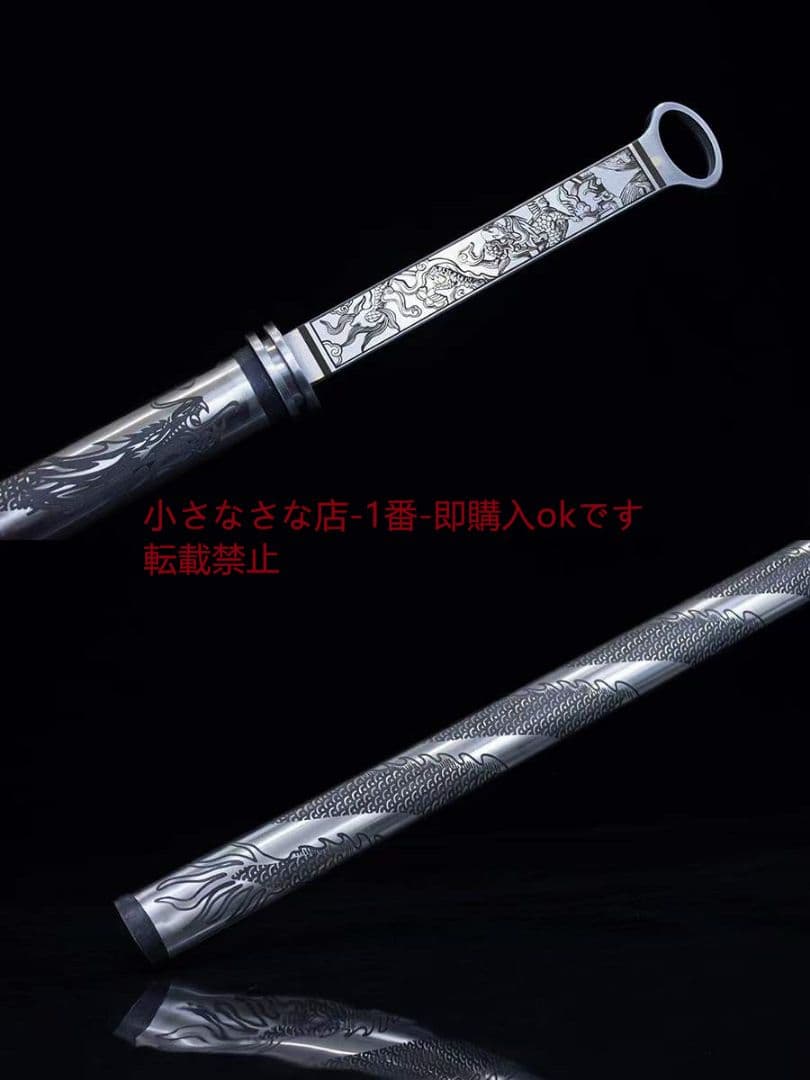 ドラゴンリングヘッド-高性能ステンレス鋼 古兵器 武具 刀装具 日本刀  居合刀
