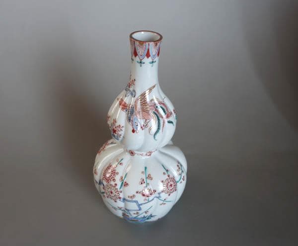 色絵花鳥文　瓔珞文　鳳凰文　神具　榊　花器　花瓶　酒器　徳利 1本　 2426