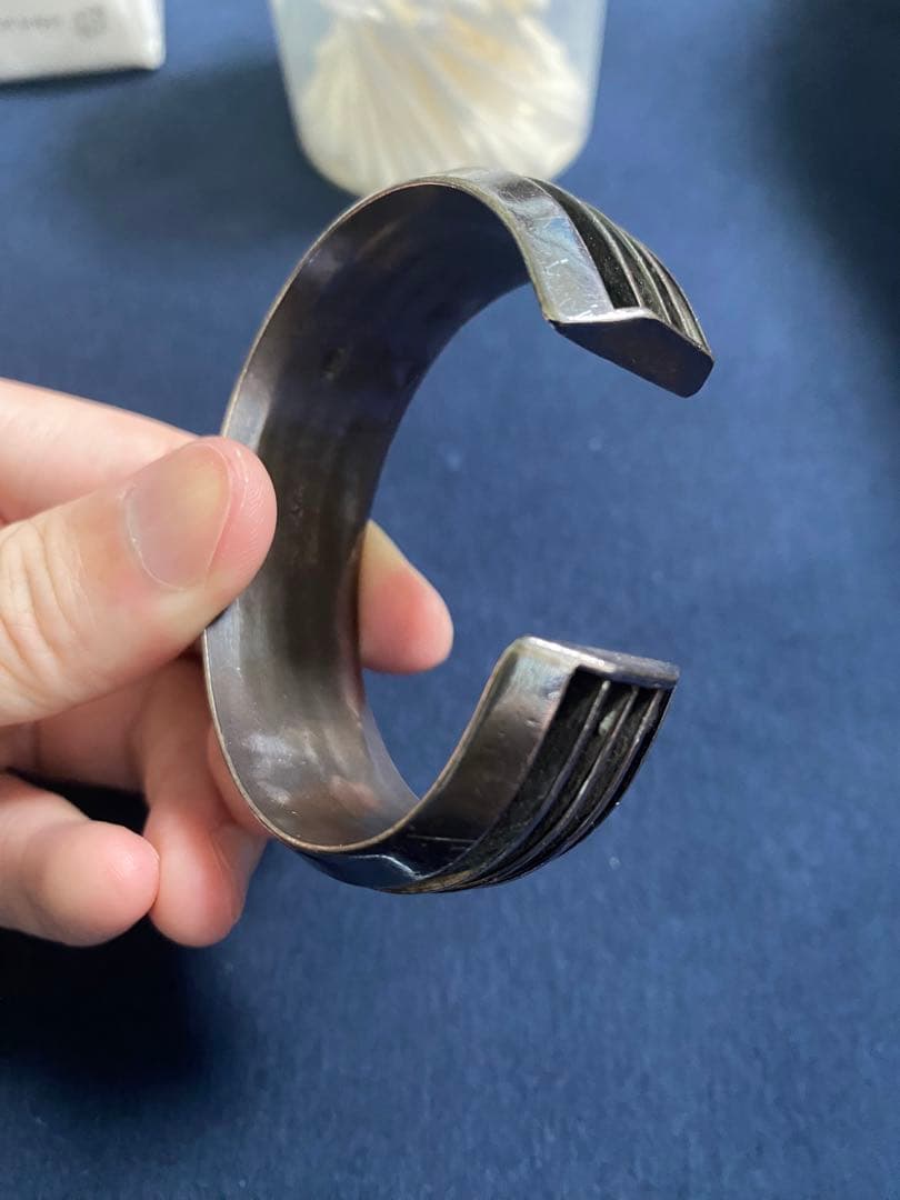 専用Tom Hawk スターリングシルバーブレスレットバングルトムホーク4ライン