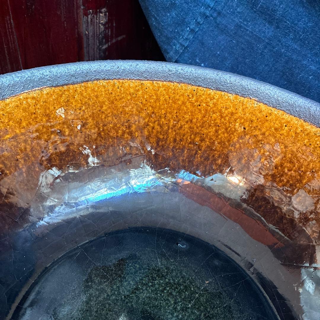 陶器製　鍋　土鍋　山本教行　中古　傷無し 最大横幅40.2センチ岩井窯