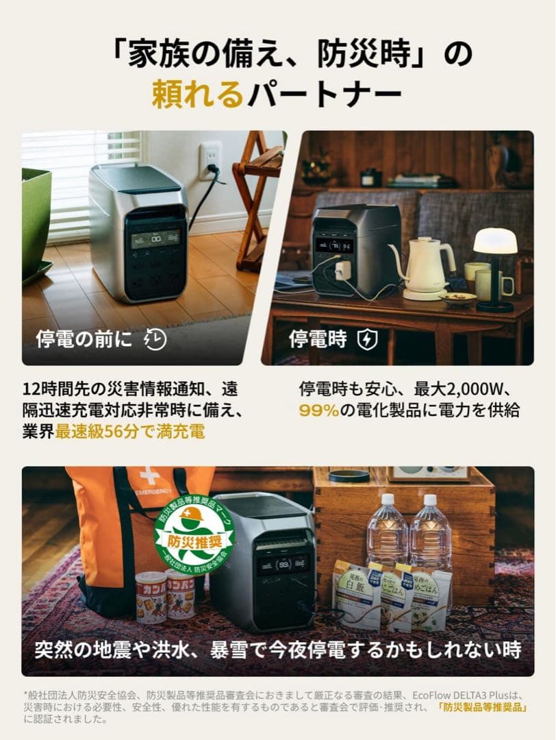 【11/14終了】EcoFlow DELTA 3 Plus ポタ電＋専用バッグ